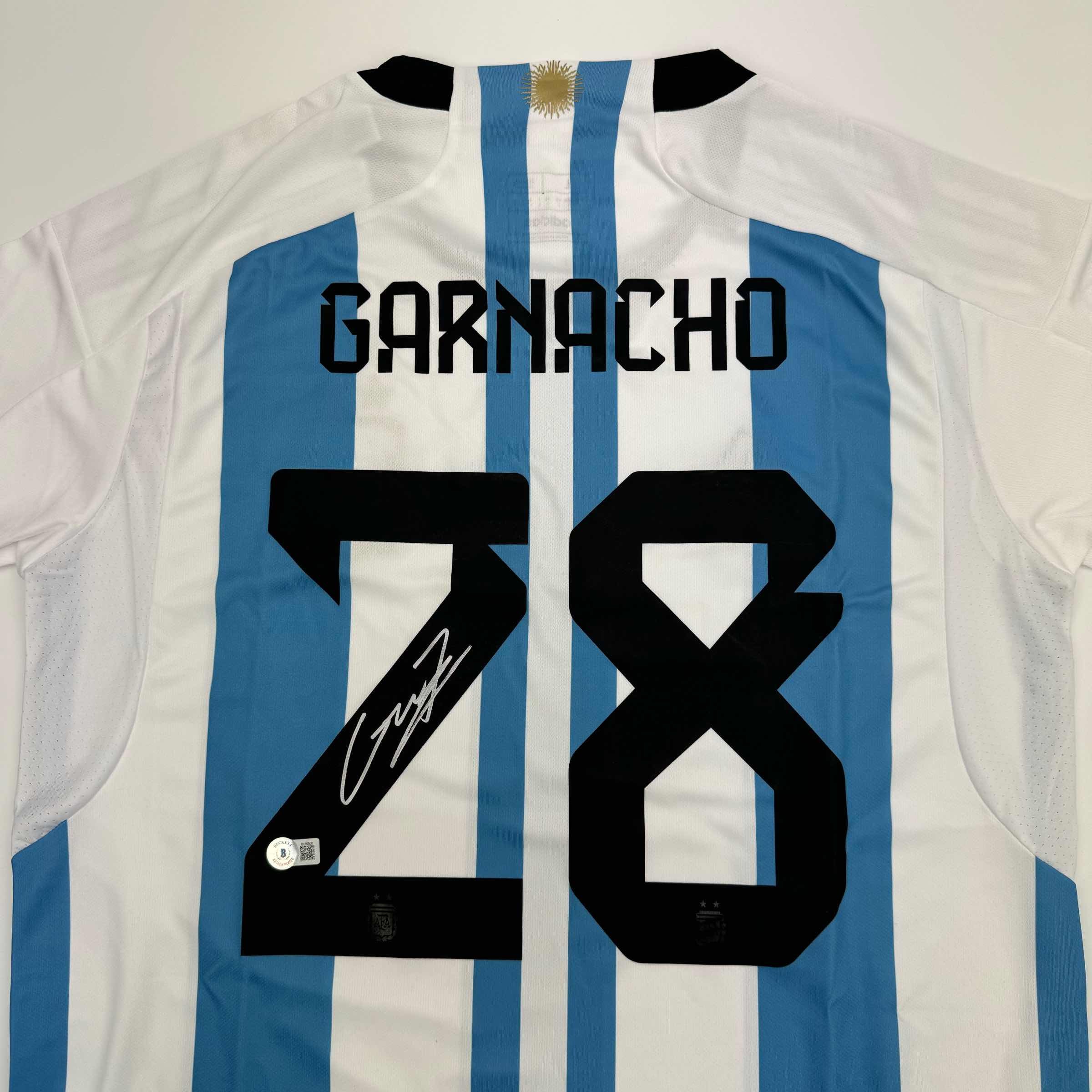 autographed-signed-alejandro-garnacho-argentina-blue-soccer-futbol-jersey-beckett-bas-coa