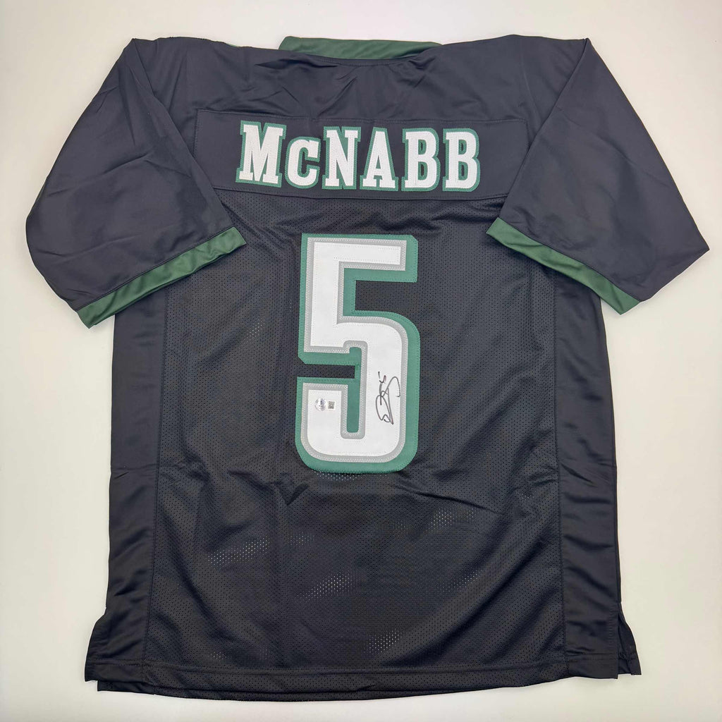 autographed-signed-donovan-mcnabb-philadelphia-black-football-jersey-jsa-coa