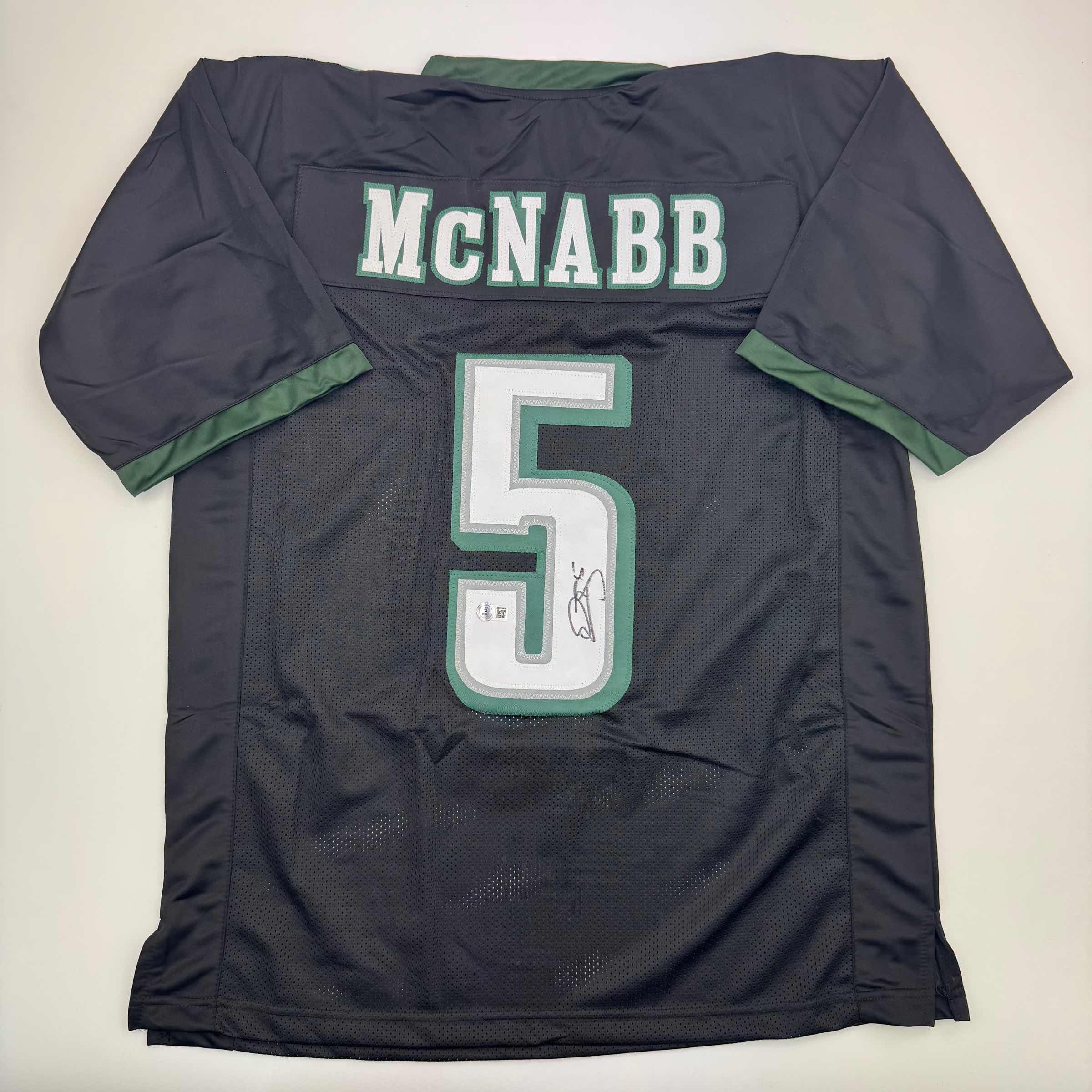 autographed-signed-donovan-mcnabb-philadelphia-black-football-jersey-jsa-coa