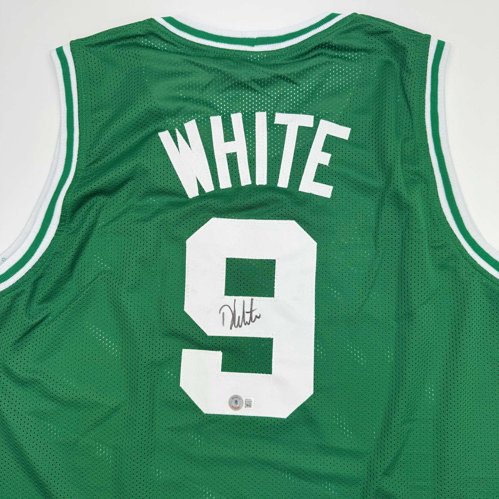 autographed-signed-derrick-white-boston-green-basketball-jersey-jsa-coa
