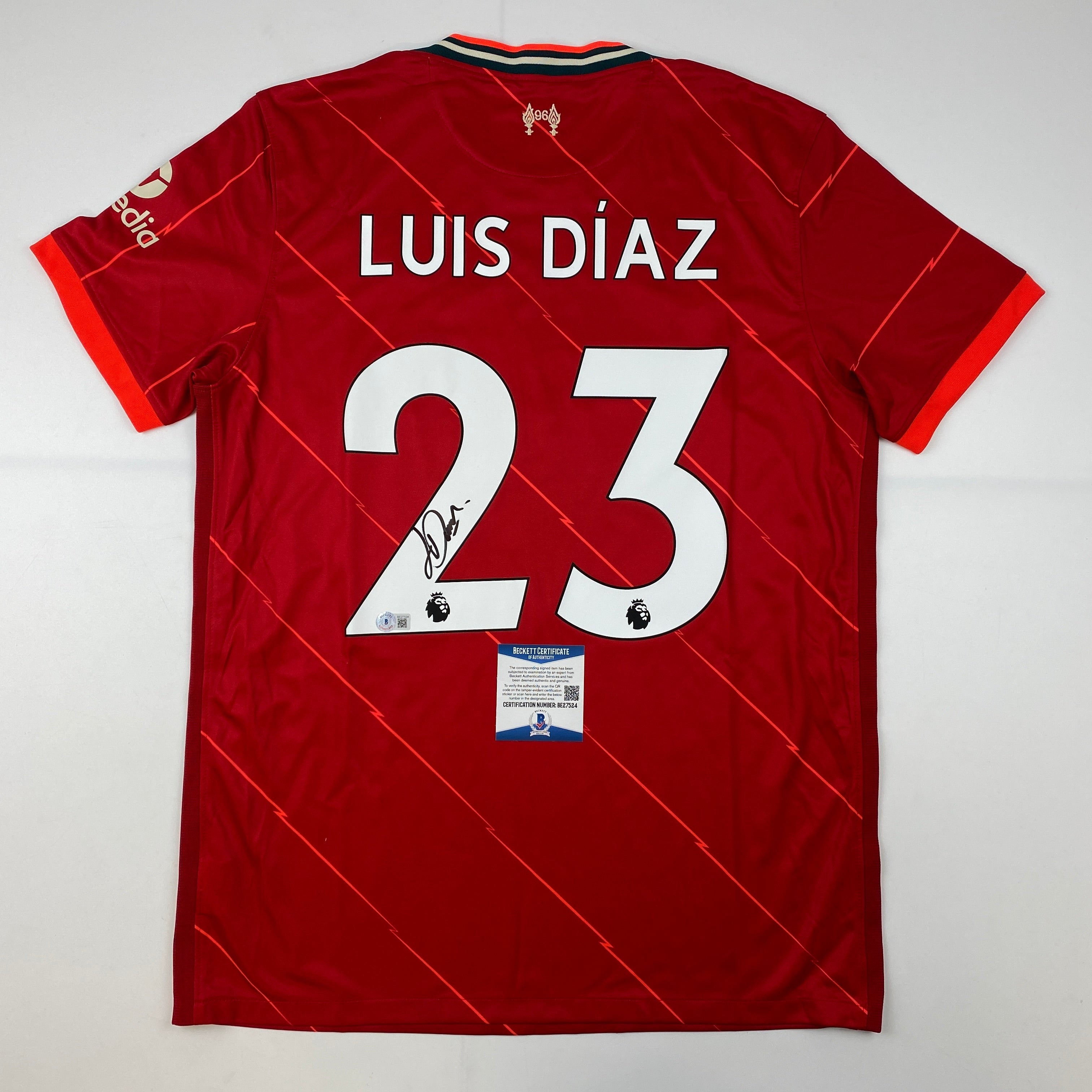 autographed-signed-luis-diaz-liverpool-red-soccer-jersey-beckett-bas-coa
