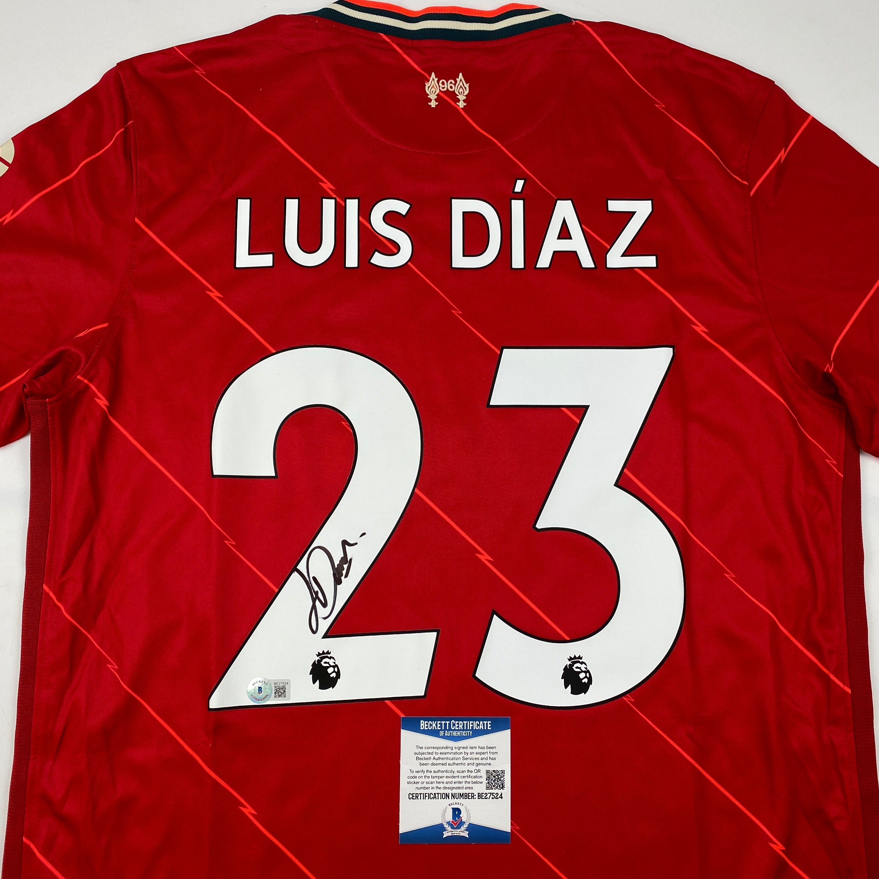 autographed-signed-luis-diaz-liverpool-red-soccer-jersey-beckett-bas-coa