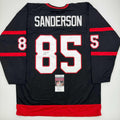 autographed-signed-jake-sanderson-ottawa-black-hockey-jersey-jsa-coa