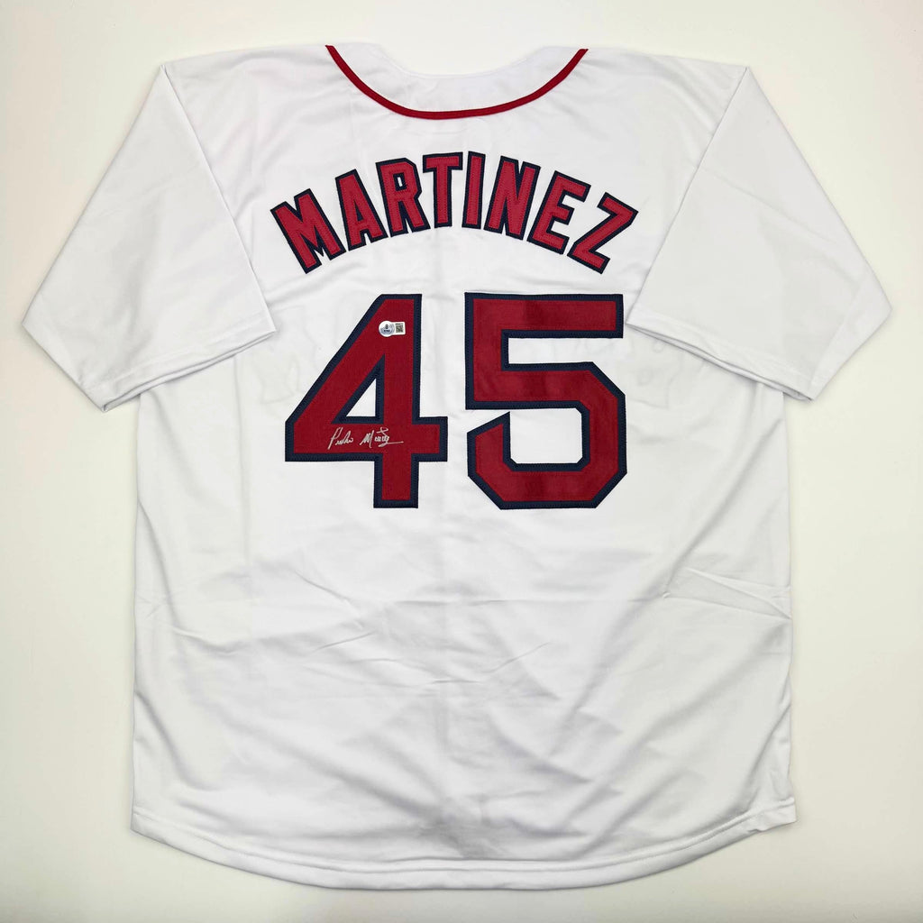 autographed-signed-pedro-martinez-boston-white-baseball-jersey-beckett-bas-coa