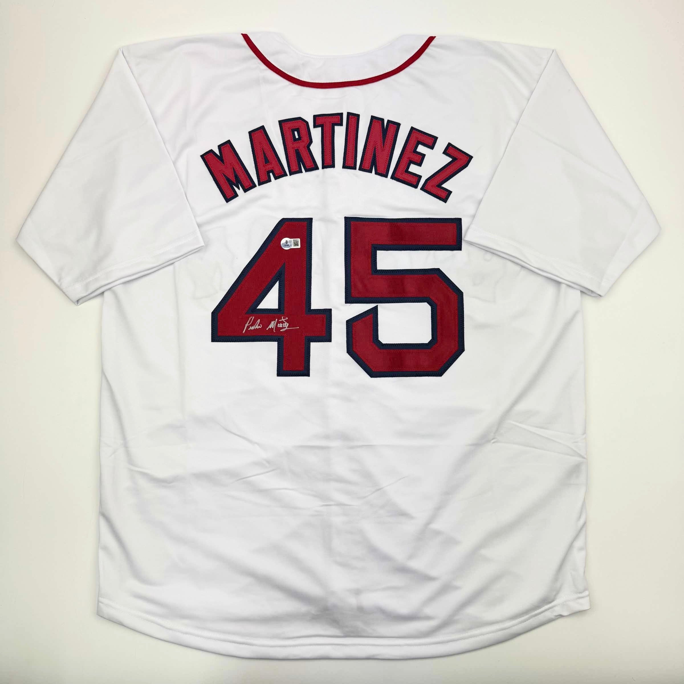 autographed-signed-pedro-martinez-boston-white-baseball-jersey-beckett-bas-coa