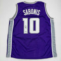 autographed-signed-domantas-sabonis-sacramento-purple-basketball-jersey-beckett-bas-coa