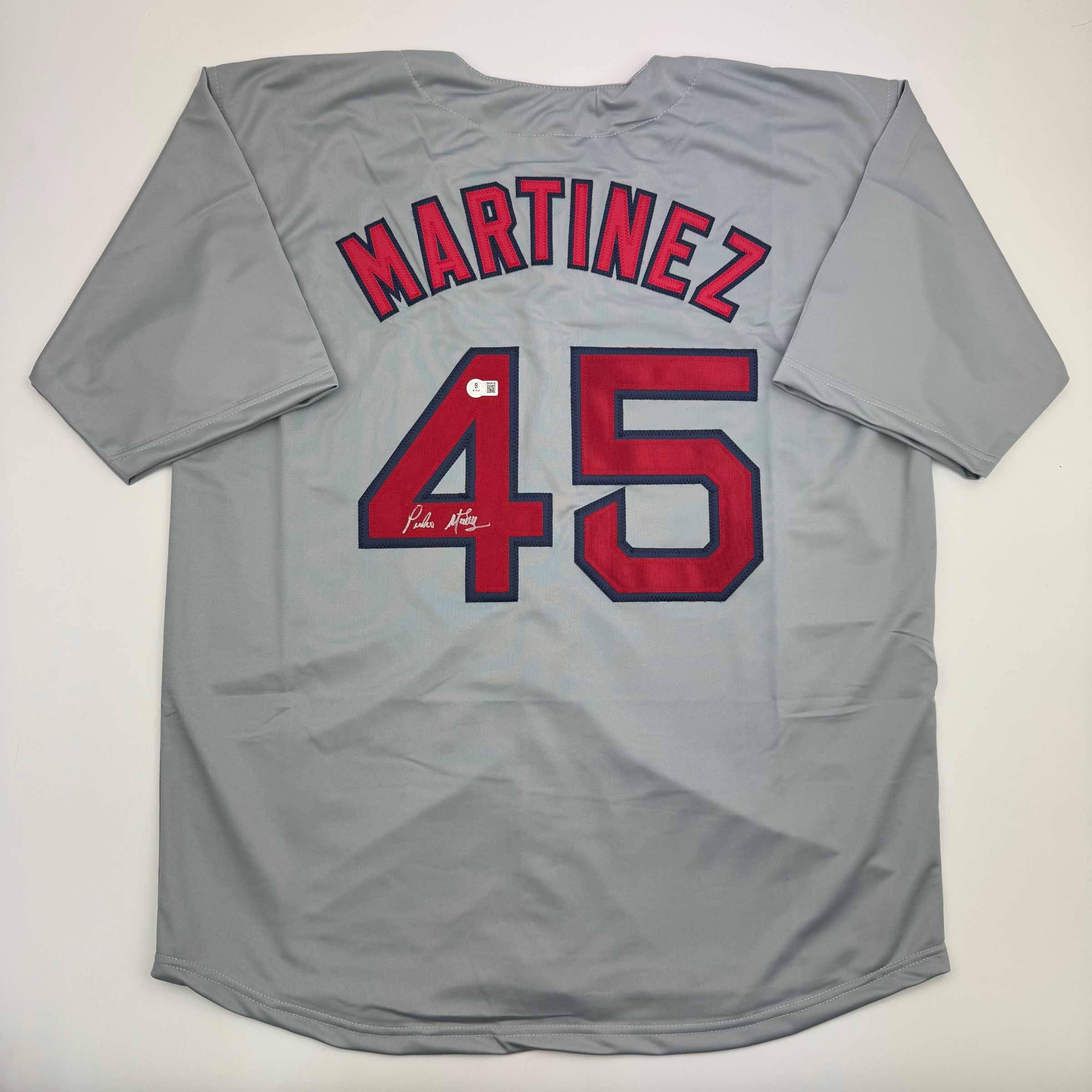 autographed-signed-pedro-martinez-boston-grey-baseball-jersey-beckett-bas-coa