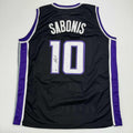autographed-signed-domantas-sabonis-sacramento-black-basketball-jersey-beckett-bas-coa