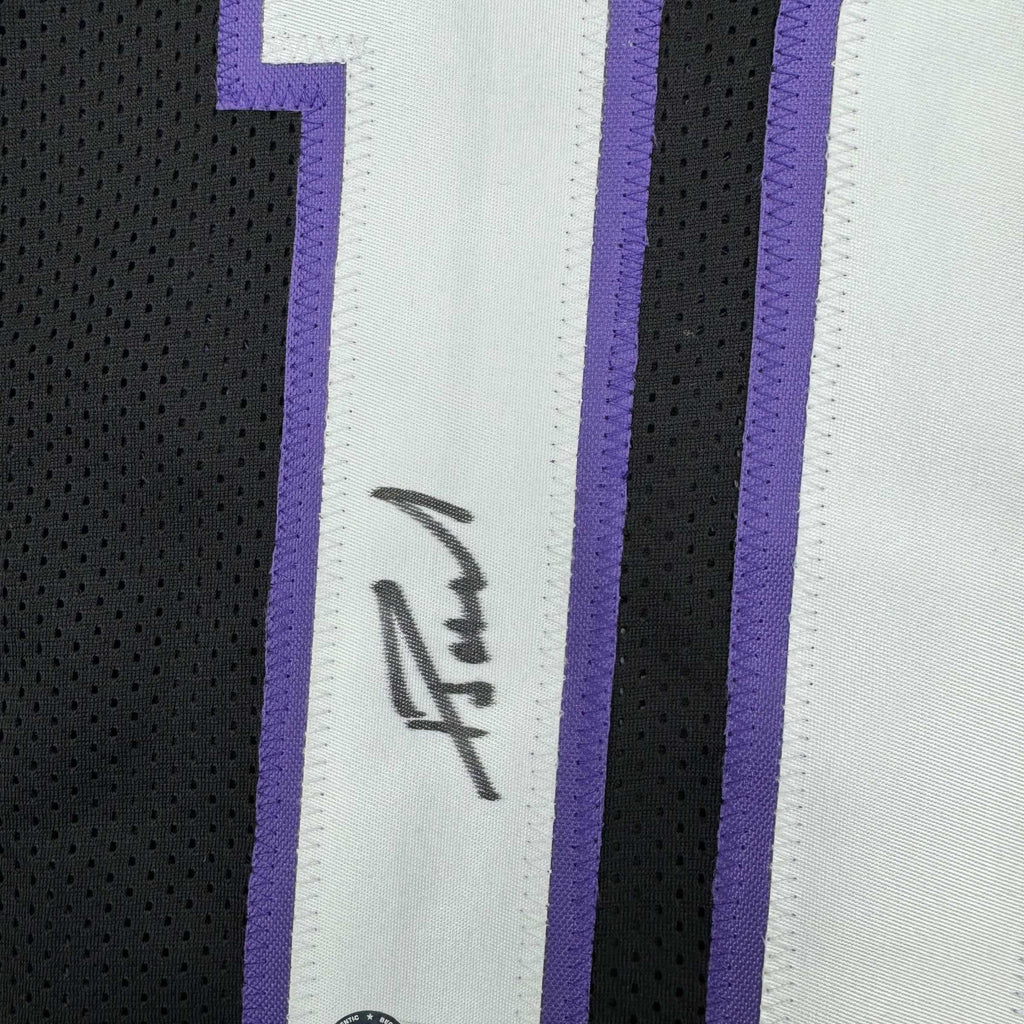 autographed-signed-domantas-sabonis-sacramento-black-basketball-jersey-beckett-bas-coa