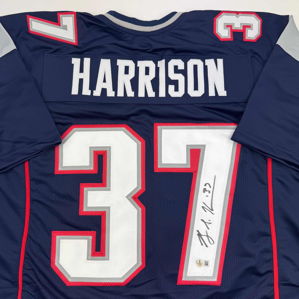 autographed-signed-rodney-harrison-new-england-blue-football-jersey-beckett-bas-coa