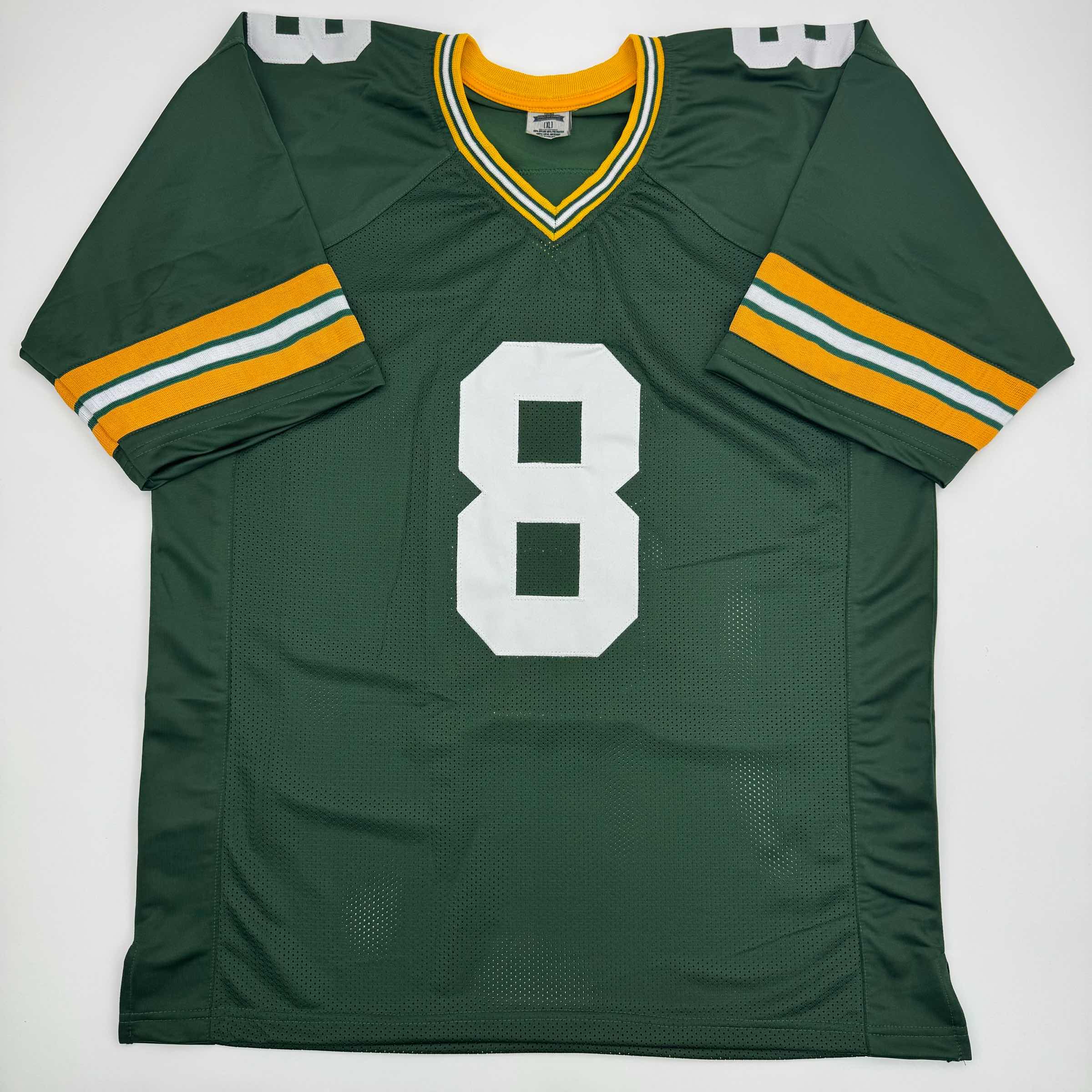 autographed-signed-josh-jacobs-green-bay-green-football-jersey-beckett-bas-coa