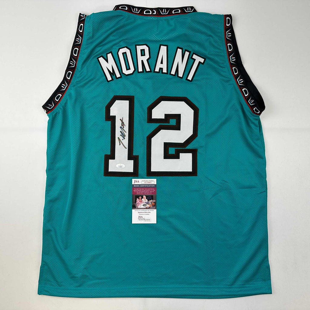 autographed-signed-ja-morant-memphis-teal-basketball-jersey-jsa-coa