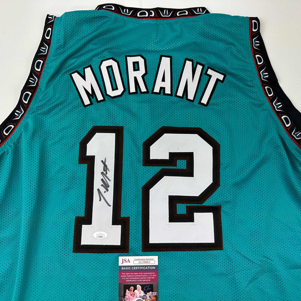 autographed-signed-ja-morant-memphis-teal-basketball-jersey-jsa-coa