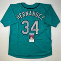 autographed-signed-felix-hernandez-seattle-teal-baseball-jersey-jsa-coa