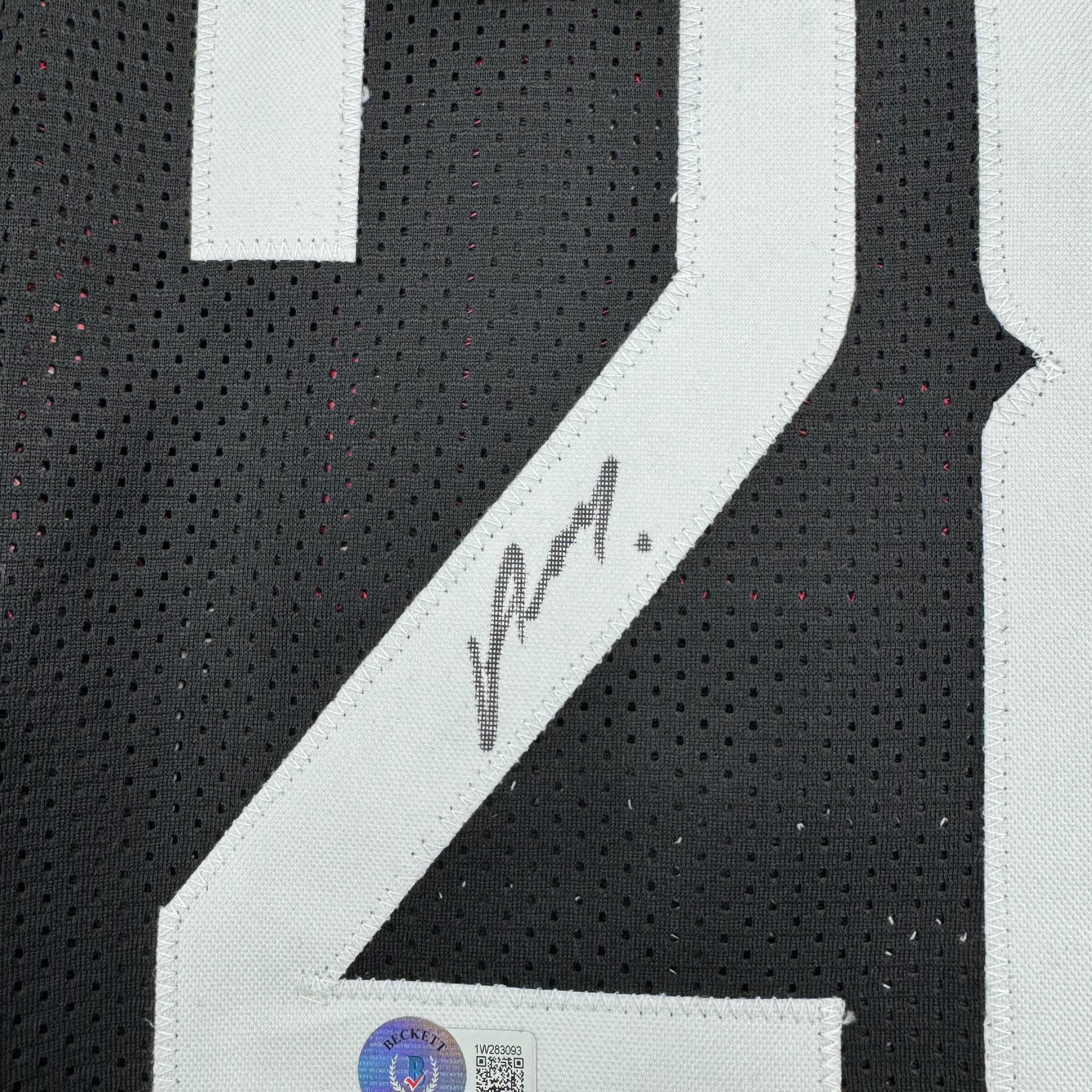 Framed Autographed/Signed Alperen Sengun 35x39 Houston Black Basketball Jersey Beckett BAS COA