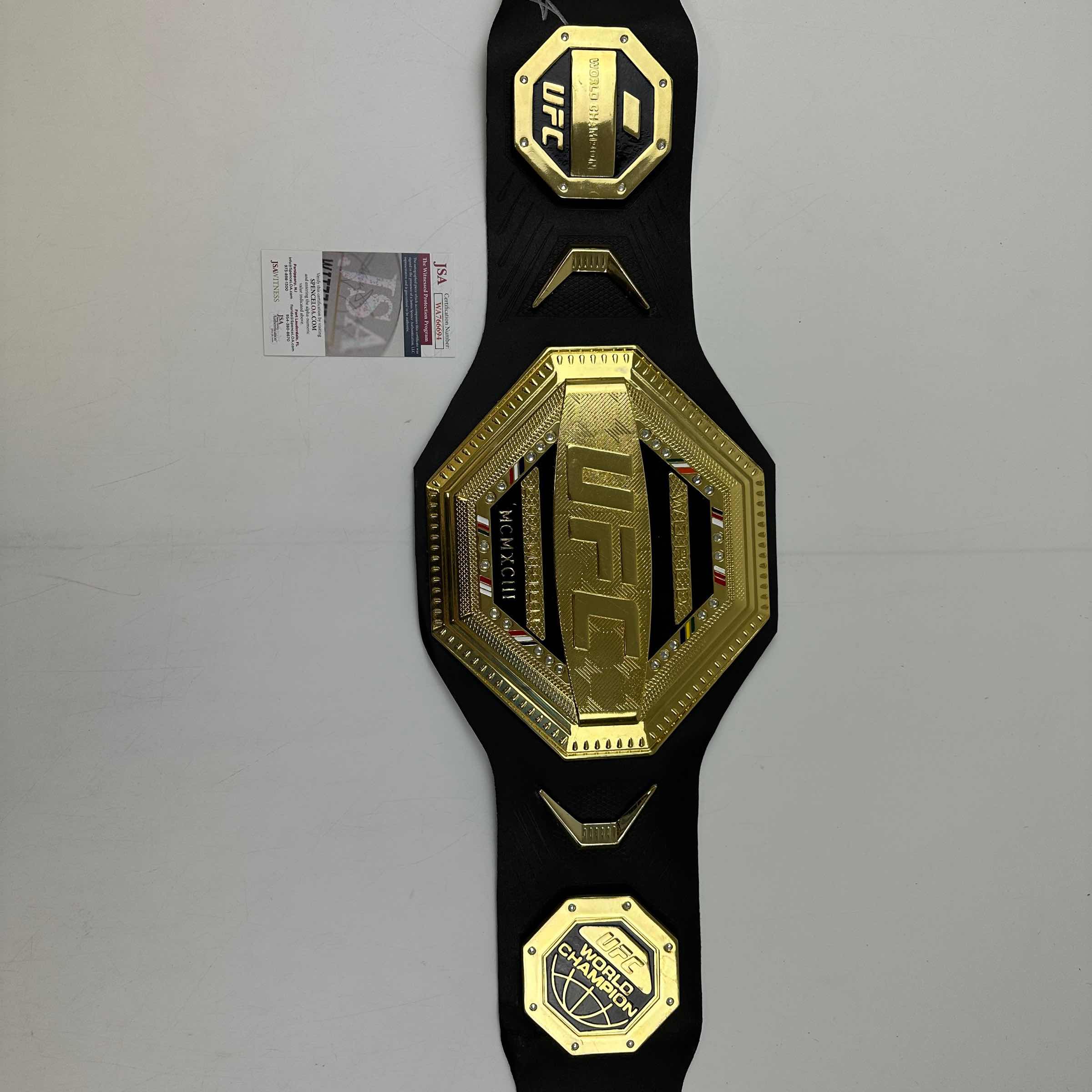 autographed-signed-israel-izzy-adesanya-black-replica-ufc-championship-title-belt-jsa-coa