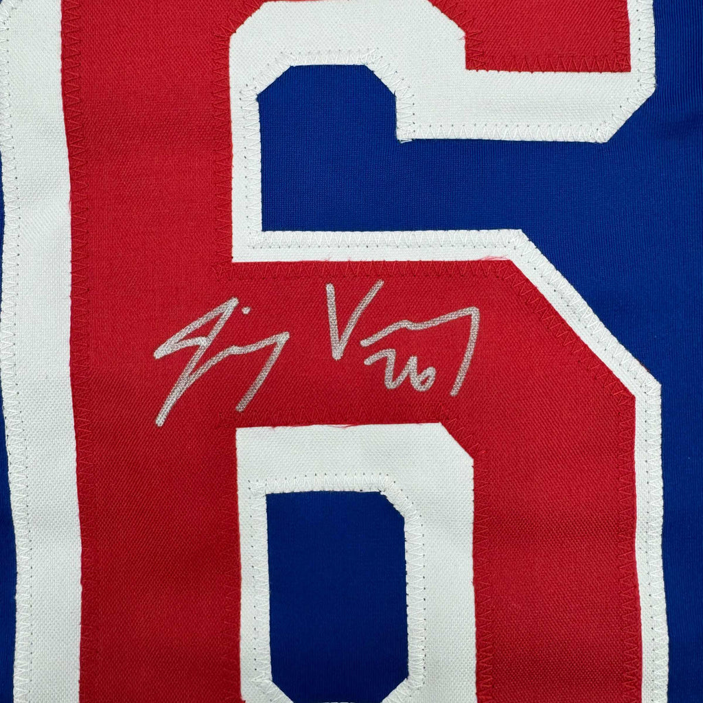 autographed-signed-jimmy-vesey-new-york-blue-hockey-jersey-jsa-coa