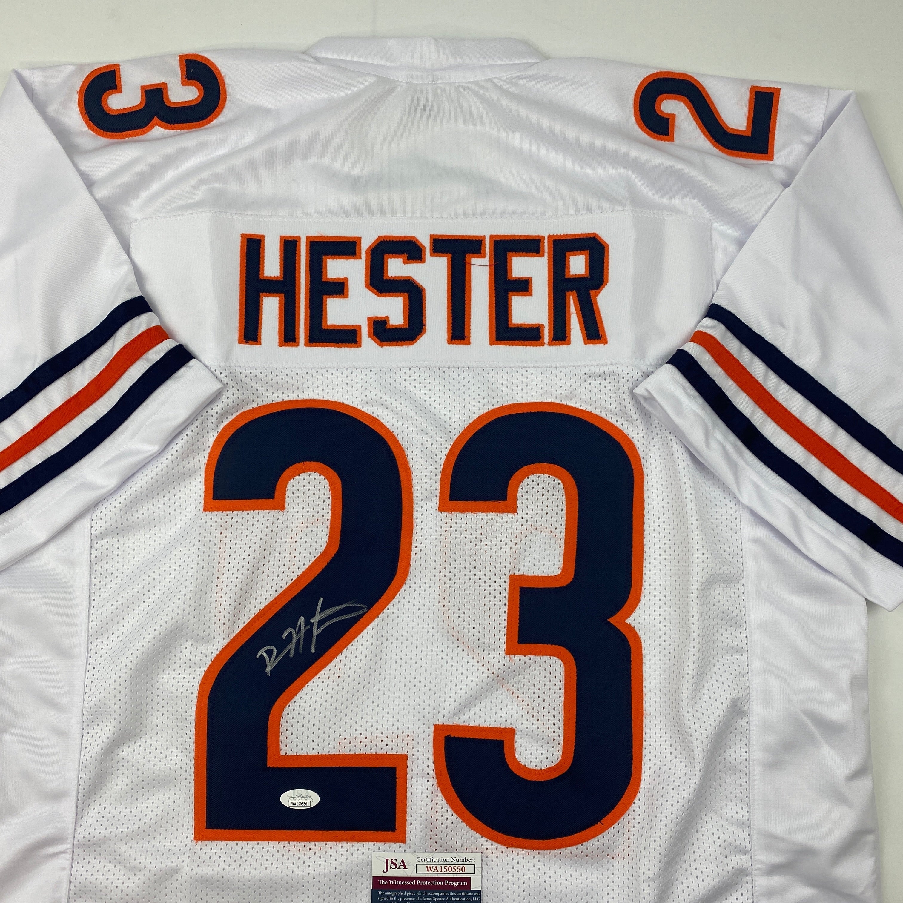 autographed-signed-devin-hester-chicago-white-football-jersey-jsa-coa
