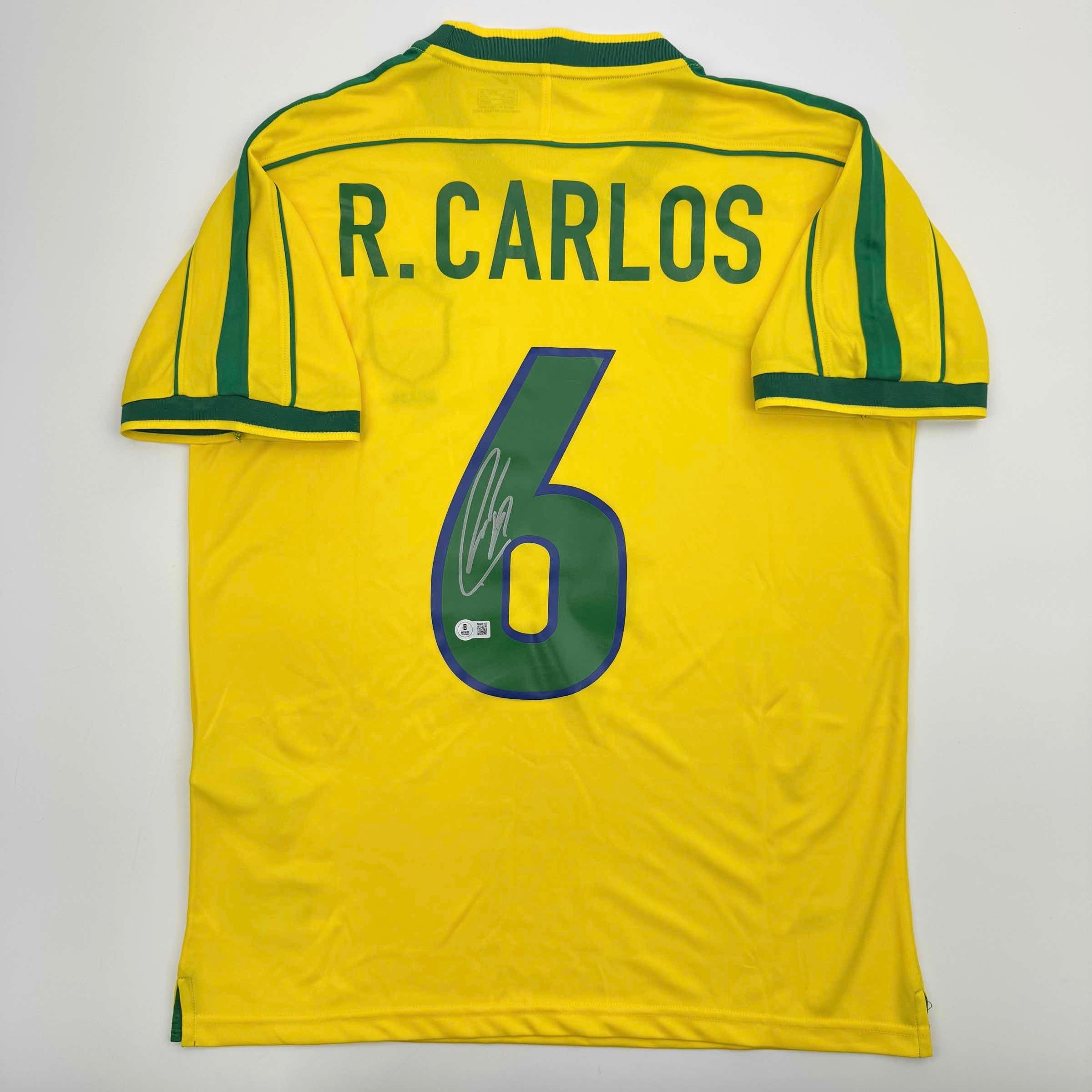 autographed-signed-roberto-carlos-brazil-yellow-soccer-jersey-beckett-bas-coa-1