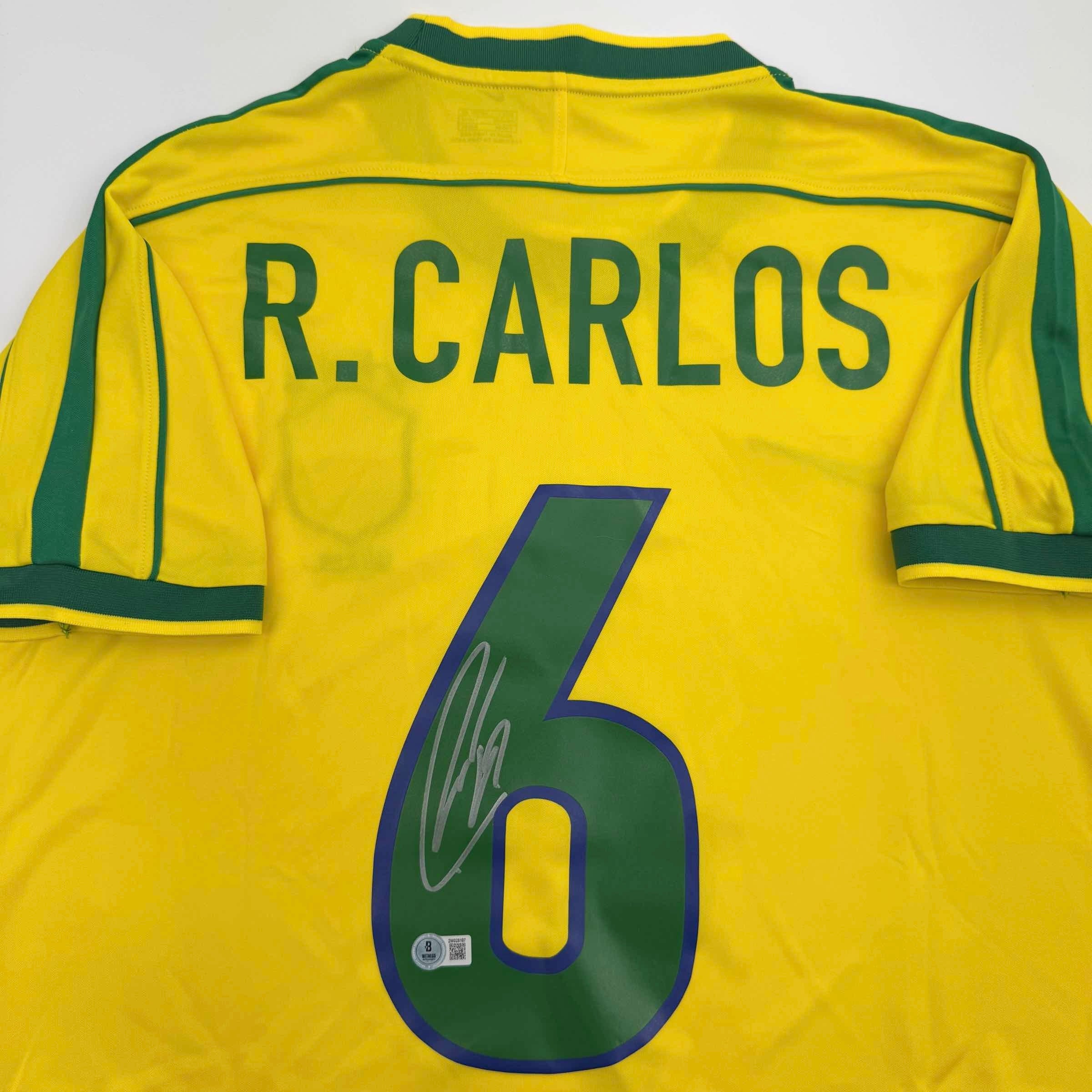 autographed-signed-roberto-carlos-brazil-yellow-soccer-jersey-beckett-bas-coa-1
