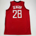 autographed-signed-alperen-sengun-houston-red-basketball-jersey-beckett-bas-coa