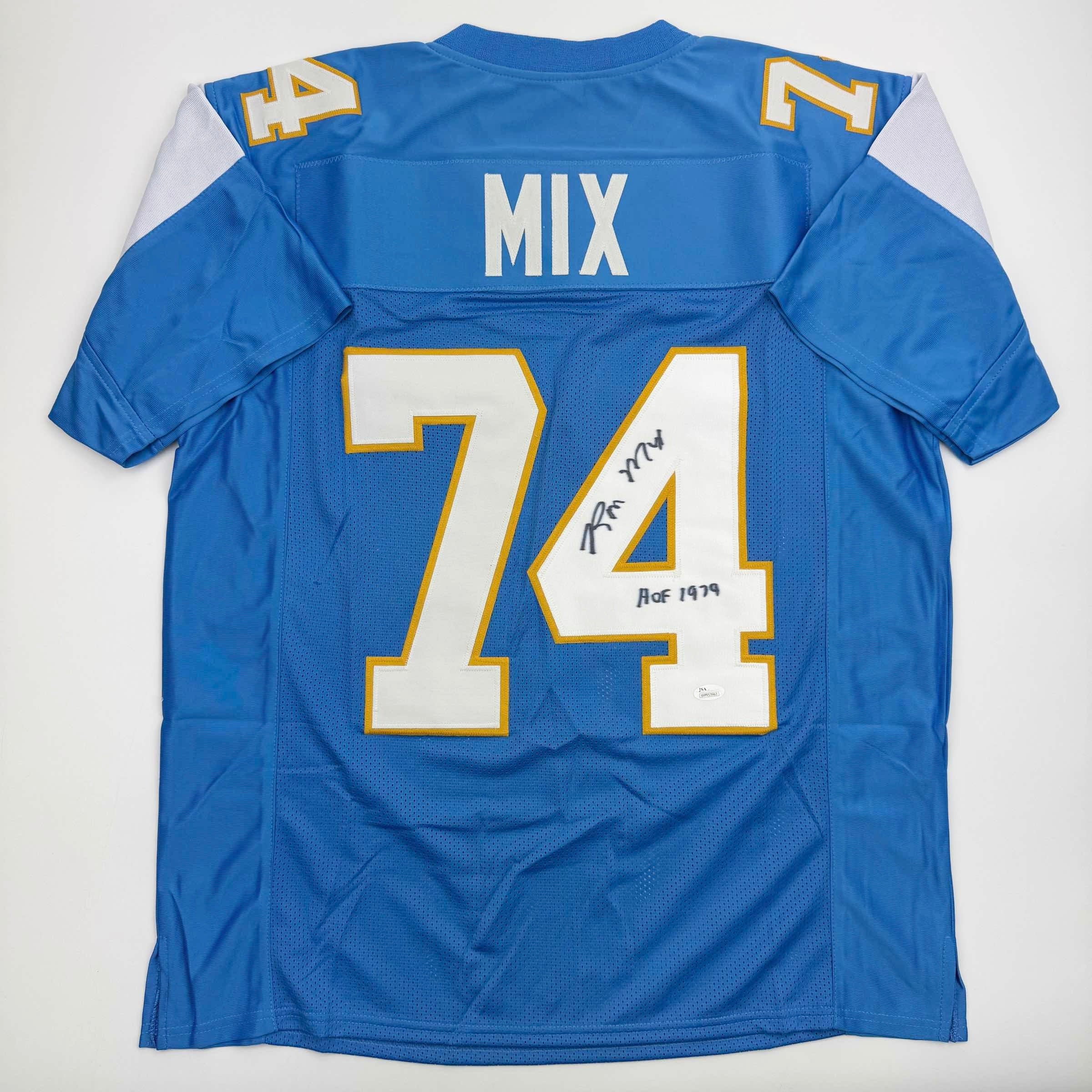 autographed-signed-ron-mix-hof-1979-san-diego-powder-blue-football-jersey-jsa-coa