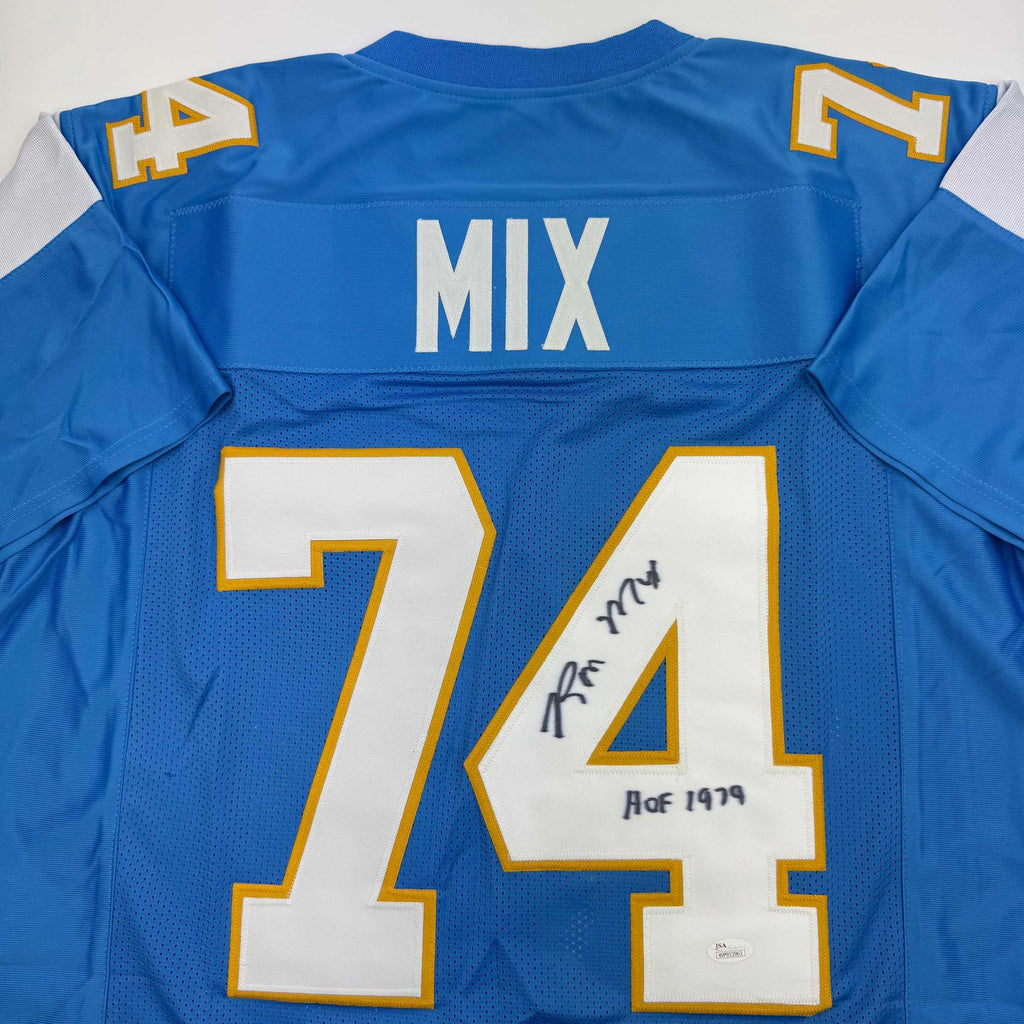 autographed-signed-ron-mix-hof-1979-san-diego-powder-blue-football-jersey-jsa-coa