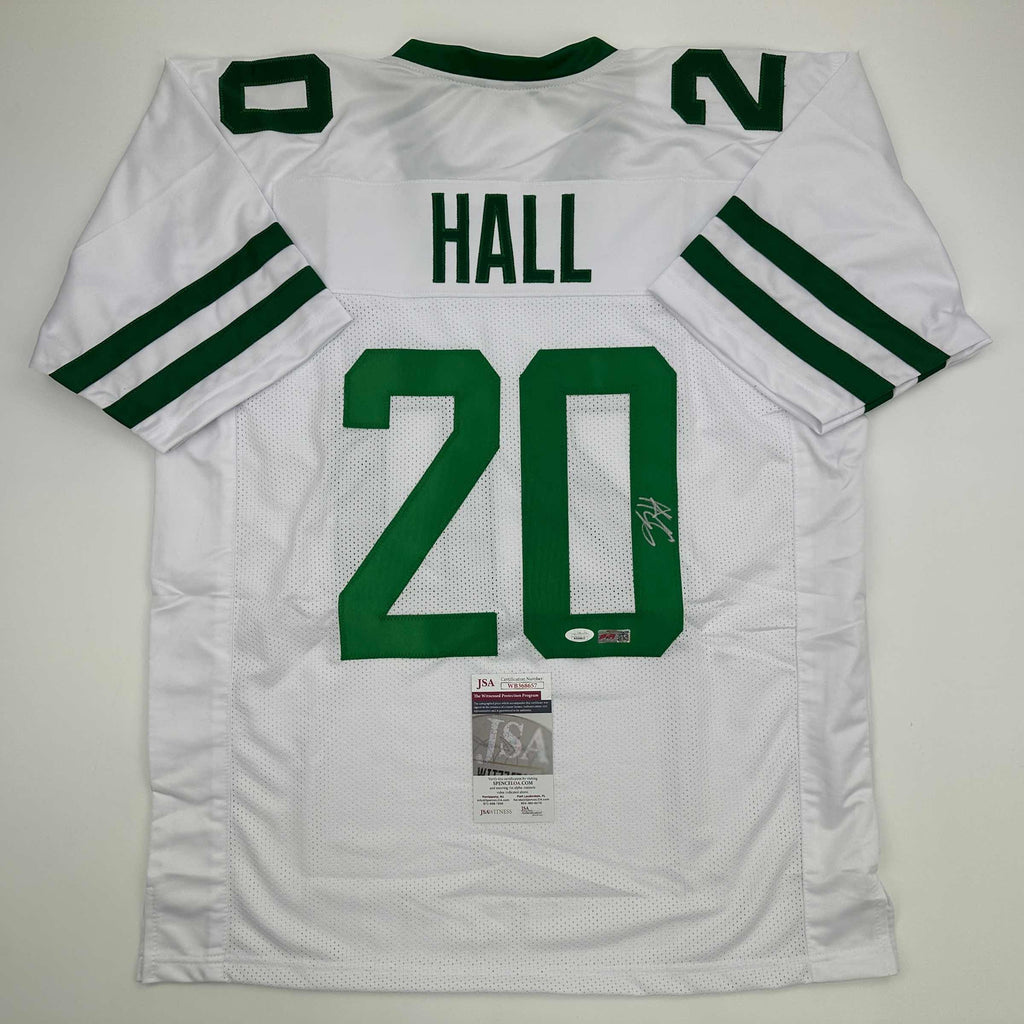 autographed-signed-breece-hall-new-york-white-football-jersey-jsa-coa