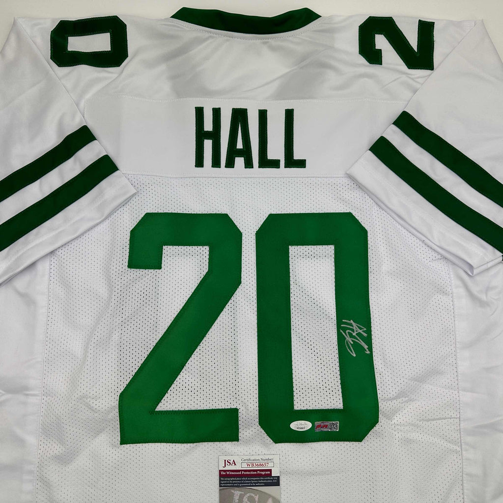 autographed-signed-breece-hall-new-york-white-football-jersey-jsa-coa