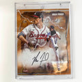 autographed-signed-2024-under-wraps-emanate-max-fried-atlanta-braves-orange-25-8x10-baseball-card-photo-fanatics-coa