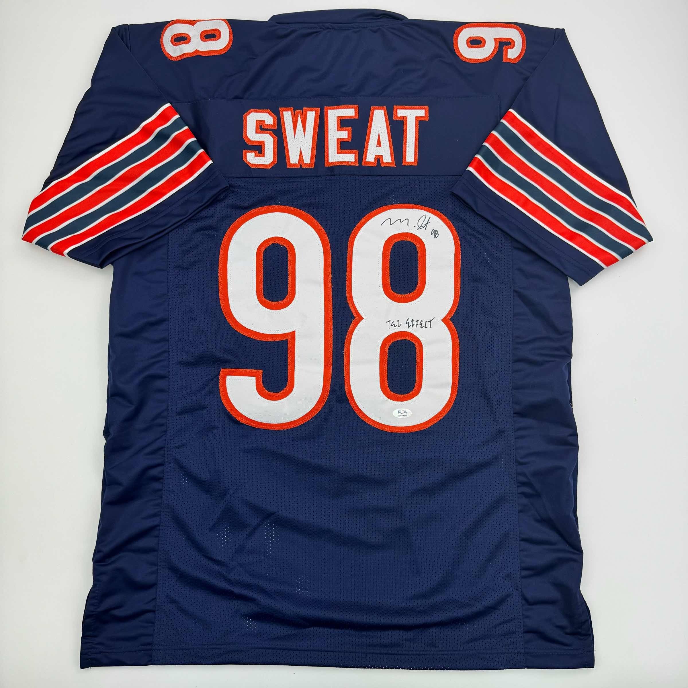 autographed-signed-montez-sweat-tez-effect-chicago-blue-football-jersey-psa-coa