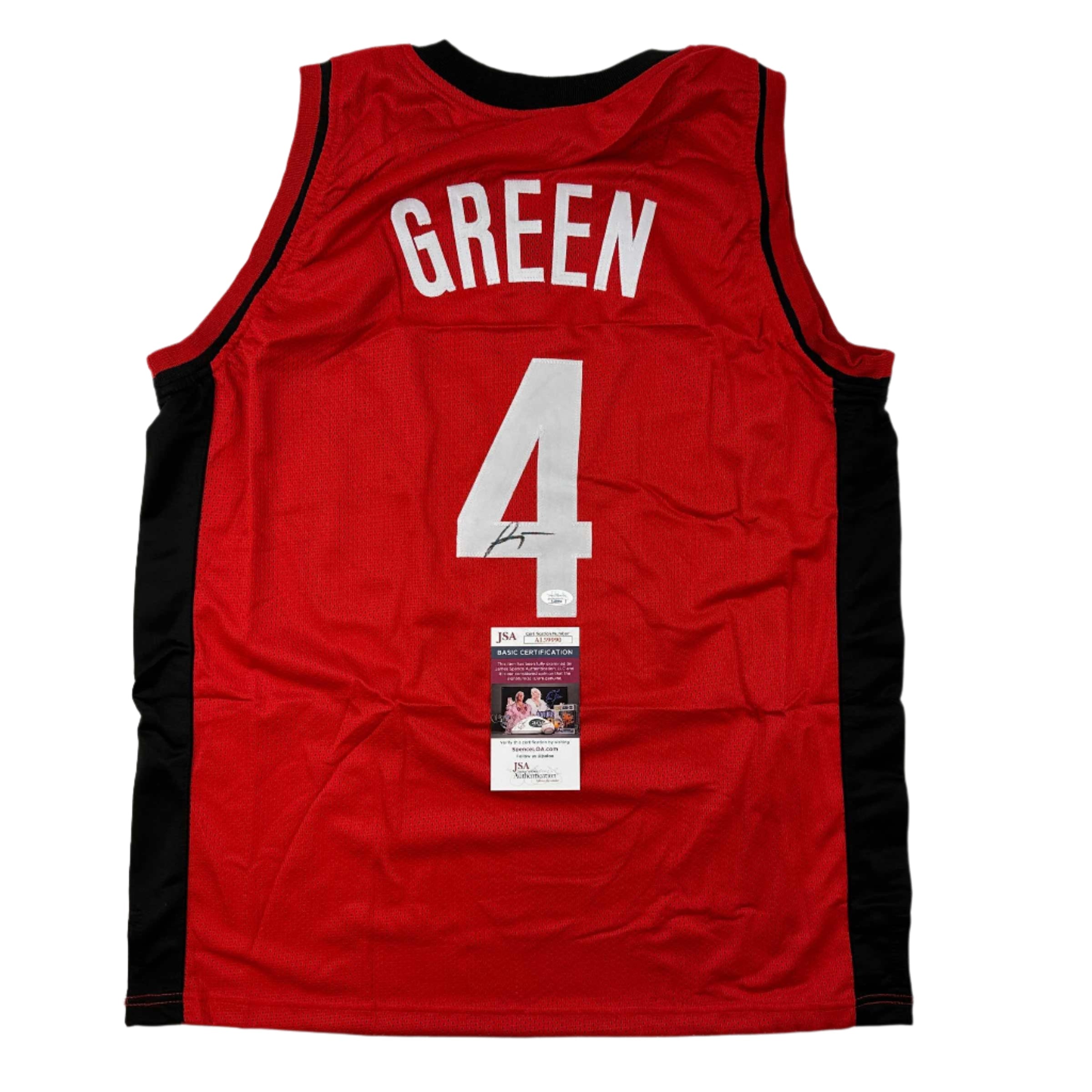 autographed-signed-jalen-green-4-houston-red-basketball-jersey-jsa-coa