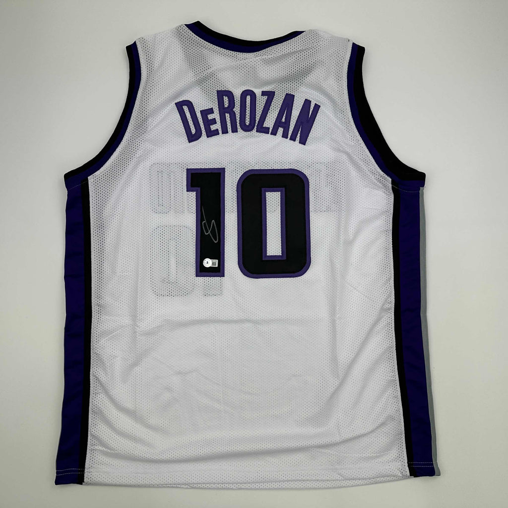 autographed-signed-demar-derozan-sacramento-white-basketball-jersey-beckett-bas-coa