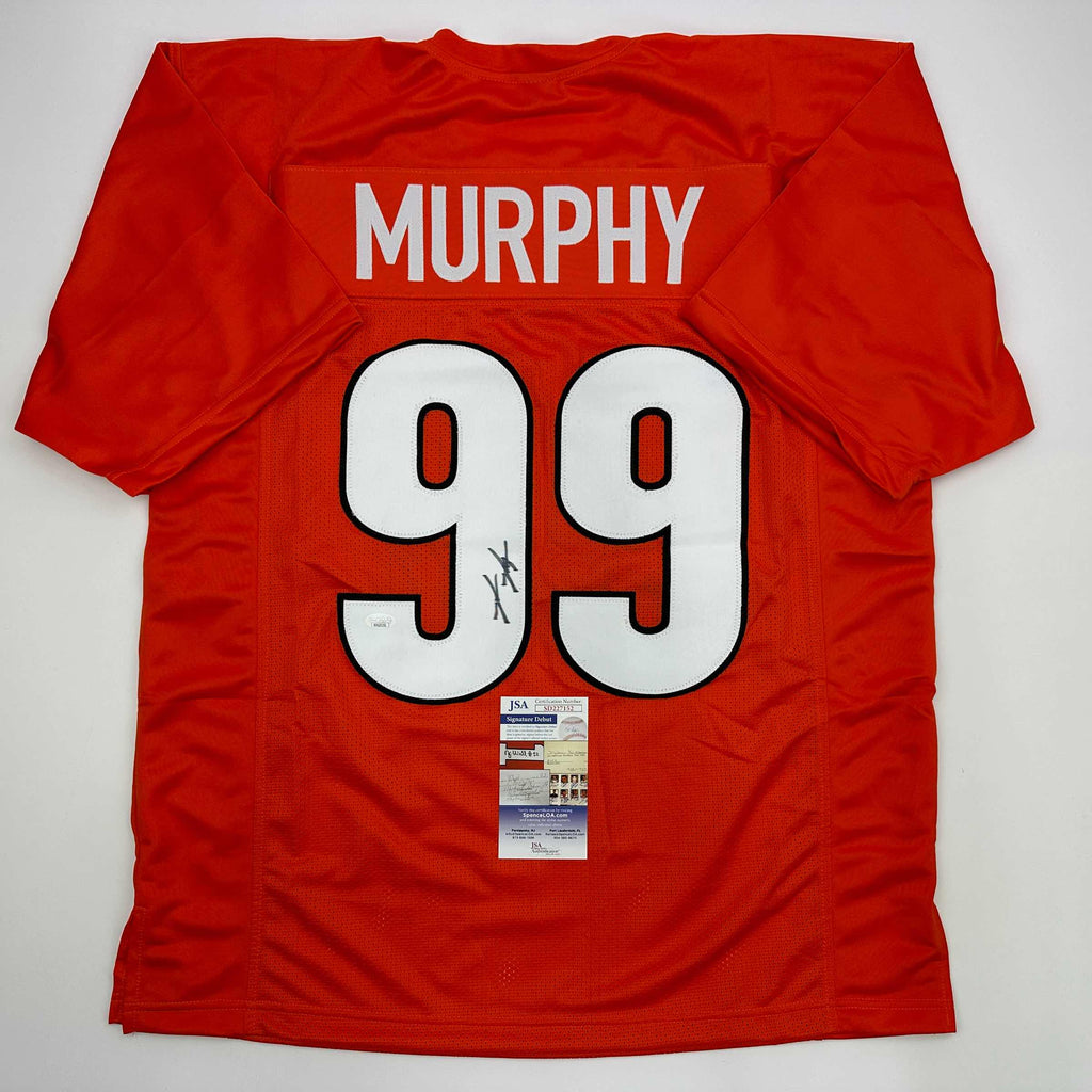 autographed-signed-myles-murphy-cincinnati-orange-football-jersey-jsa-coa