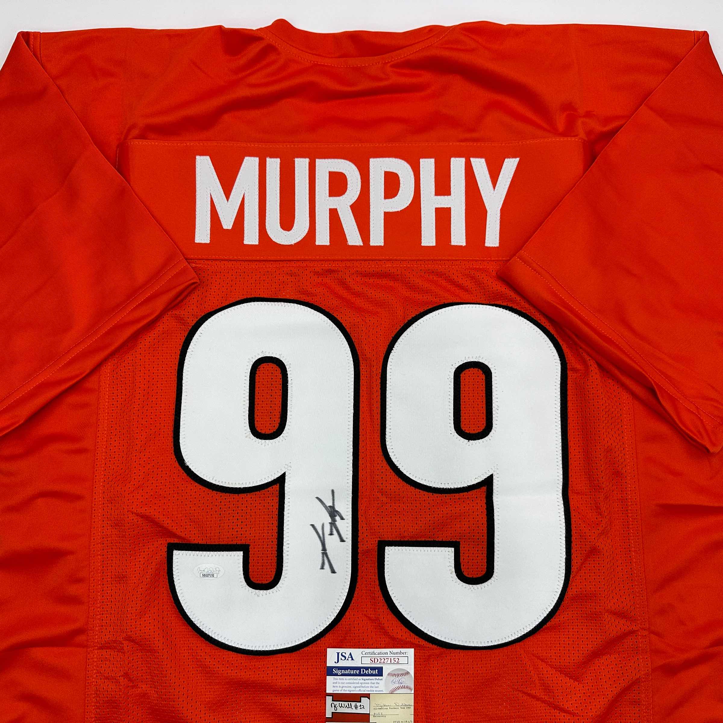 autographed-signed-myles-murphy-cincinnati-orange-football-jersey-jsa-coa