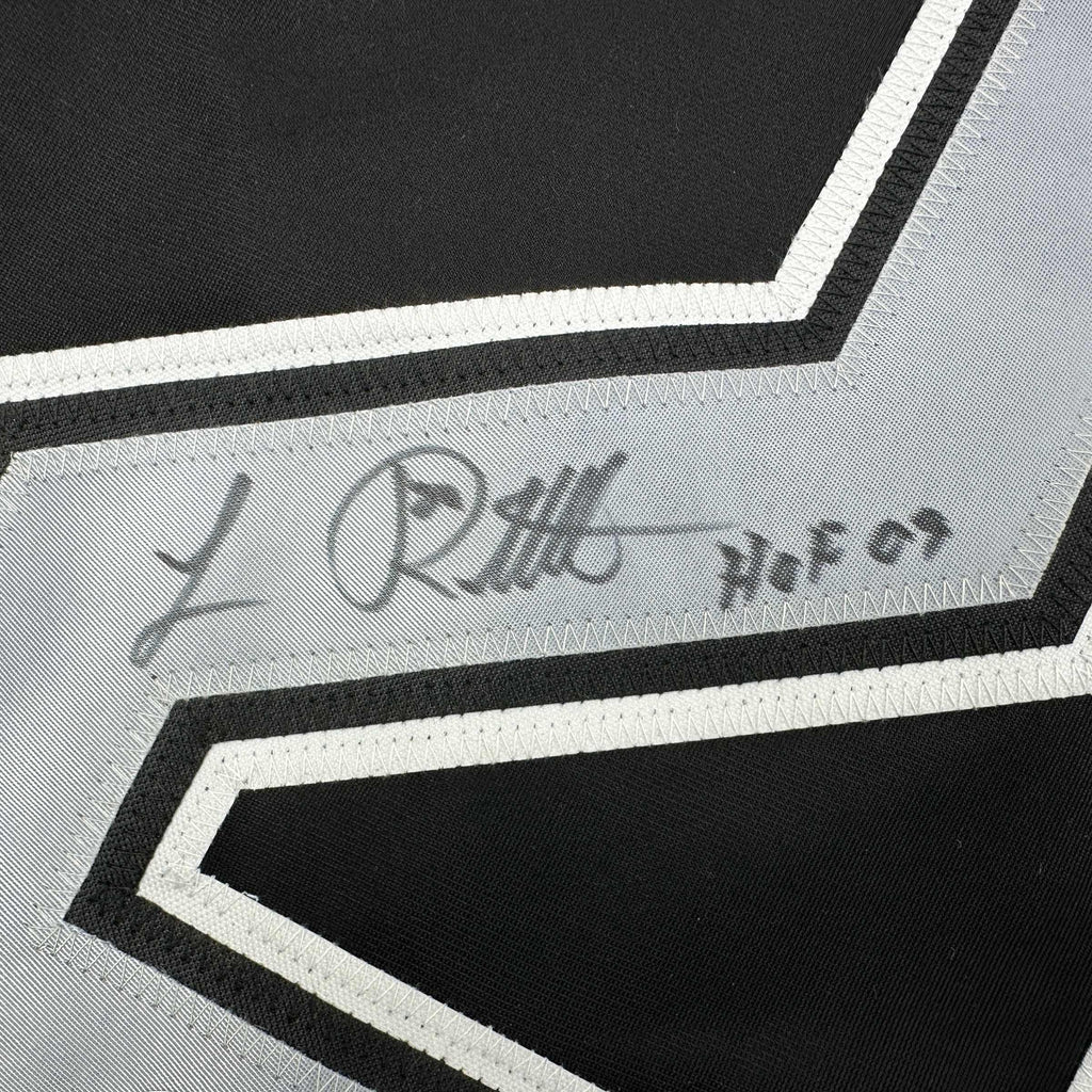 autographed-signed-luc-robitaille-hof-09-los-angeles-la-black-hockey-jersey-jsa-coa
