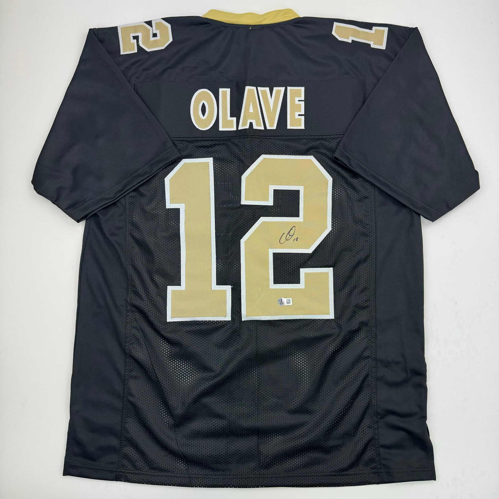 autographed-signed-chris-olave-new-orleans-black-football-jersey-beckett-bas-coa