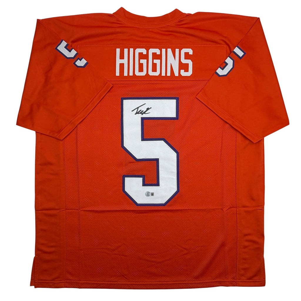 autographed-signed-tee-higgins-clemson-orange-college-football-jersey-beckett-bas-coa