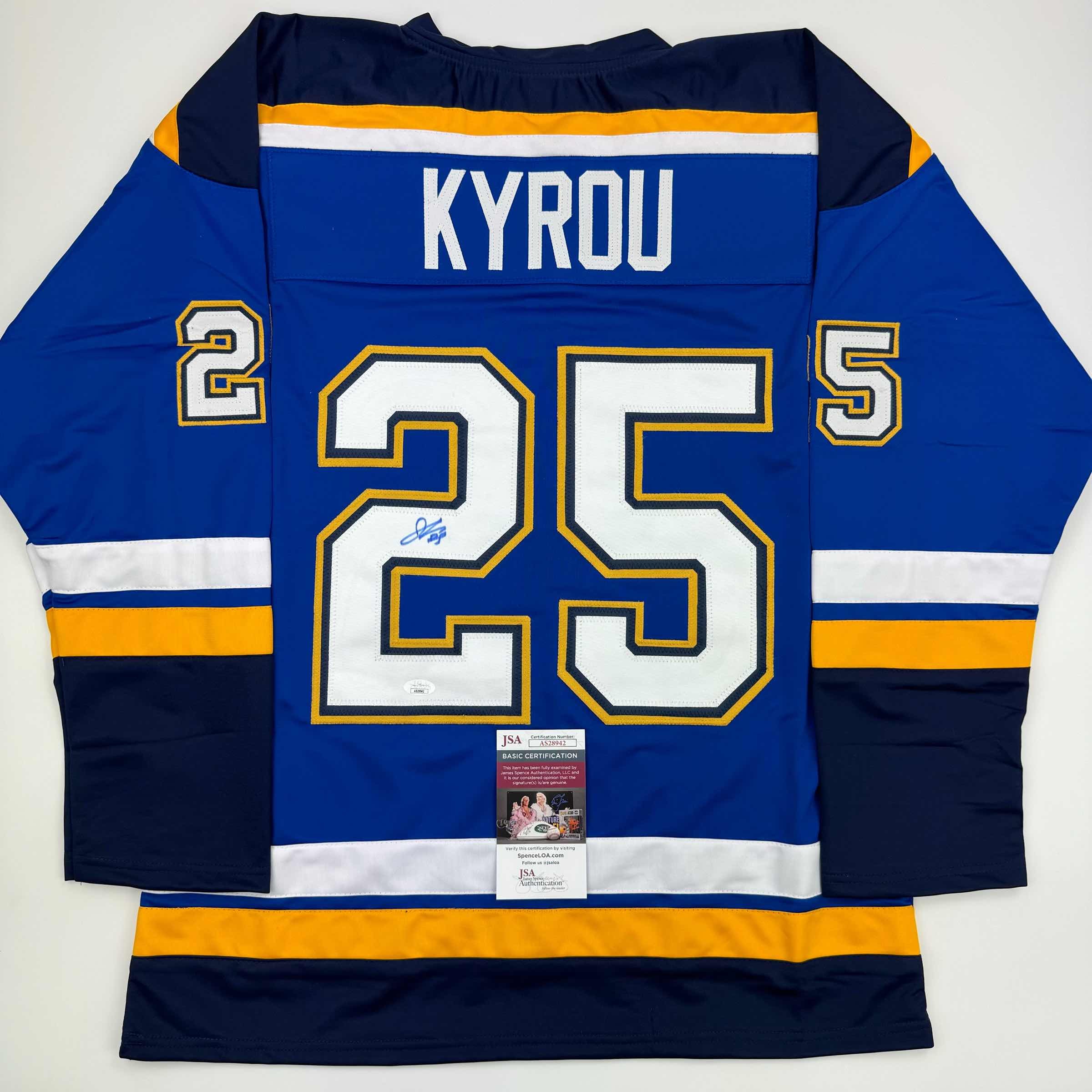 autographed-signed-jordan-kyrou-st-louis-blue-hockey-jersey-jsa-coa