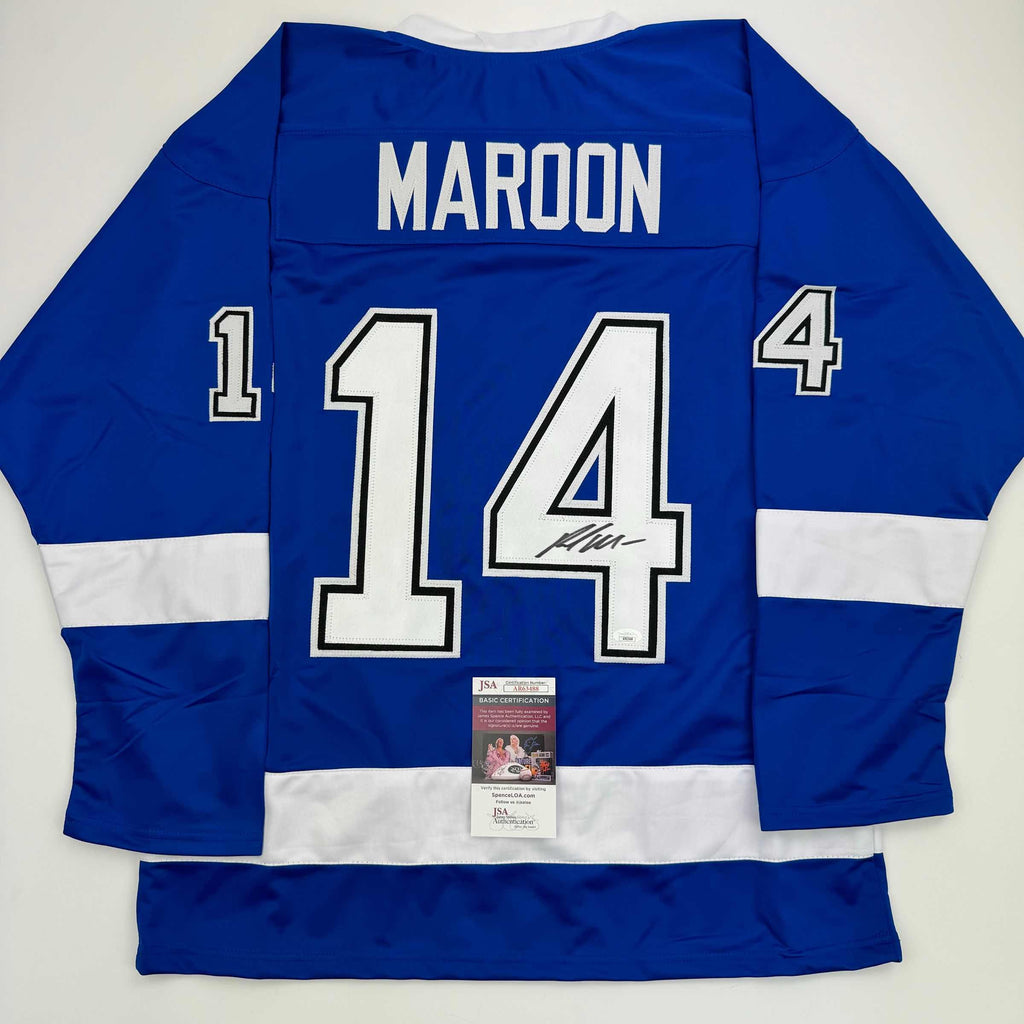 autographed-signed-pat-maroon-tampa-bay-blue-hockey-jersey-jsa-coa