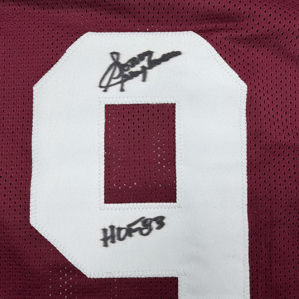 autographed-signed-sonny-jurgensen-hof-83-washington-burgundy-football-jersey-beckett-bas-coa