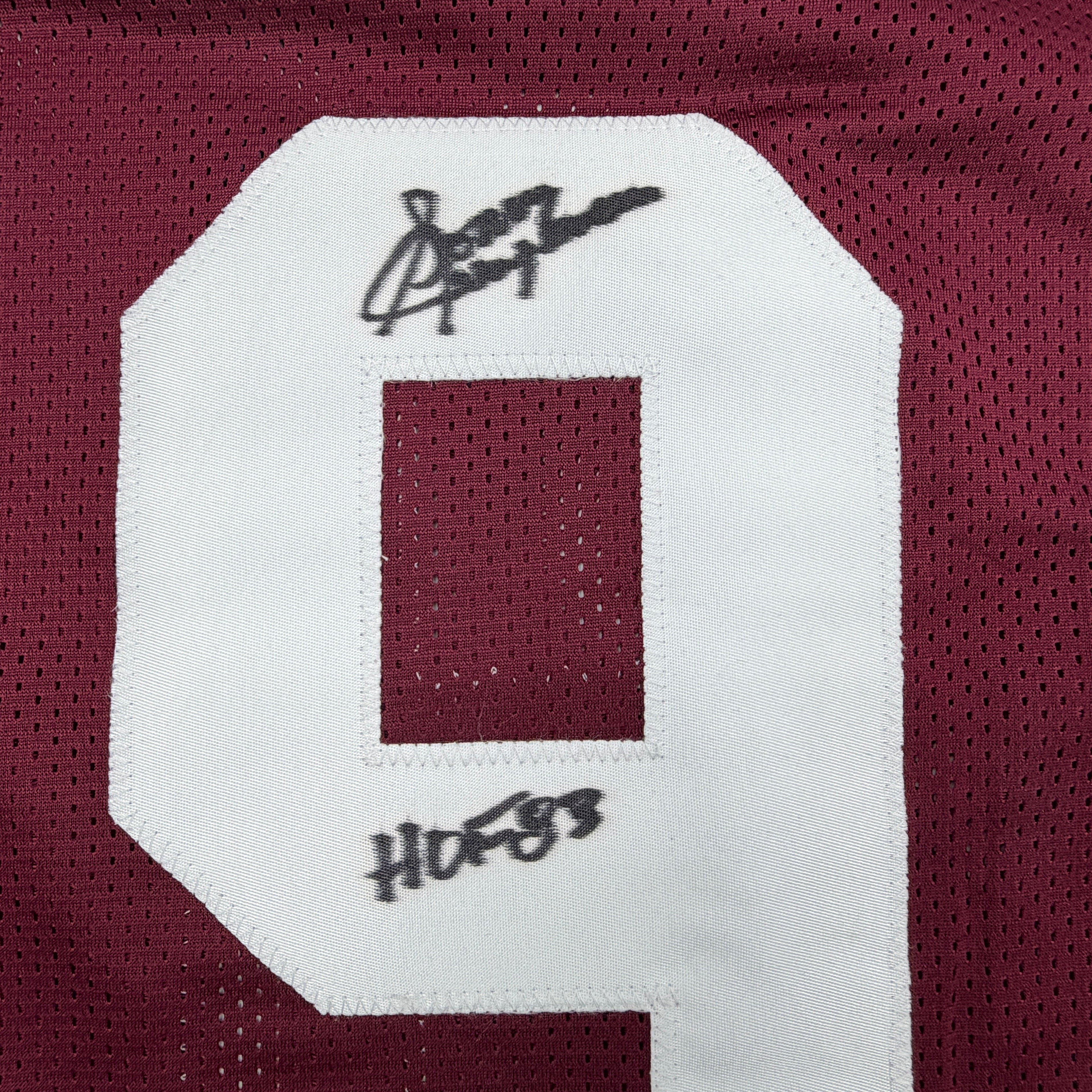 autographed-signed-sonny-jurgensen-hof-83-washington-burgundy-football-jersey-beckett-bas-coa