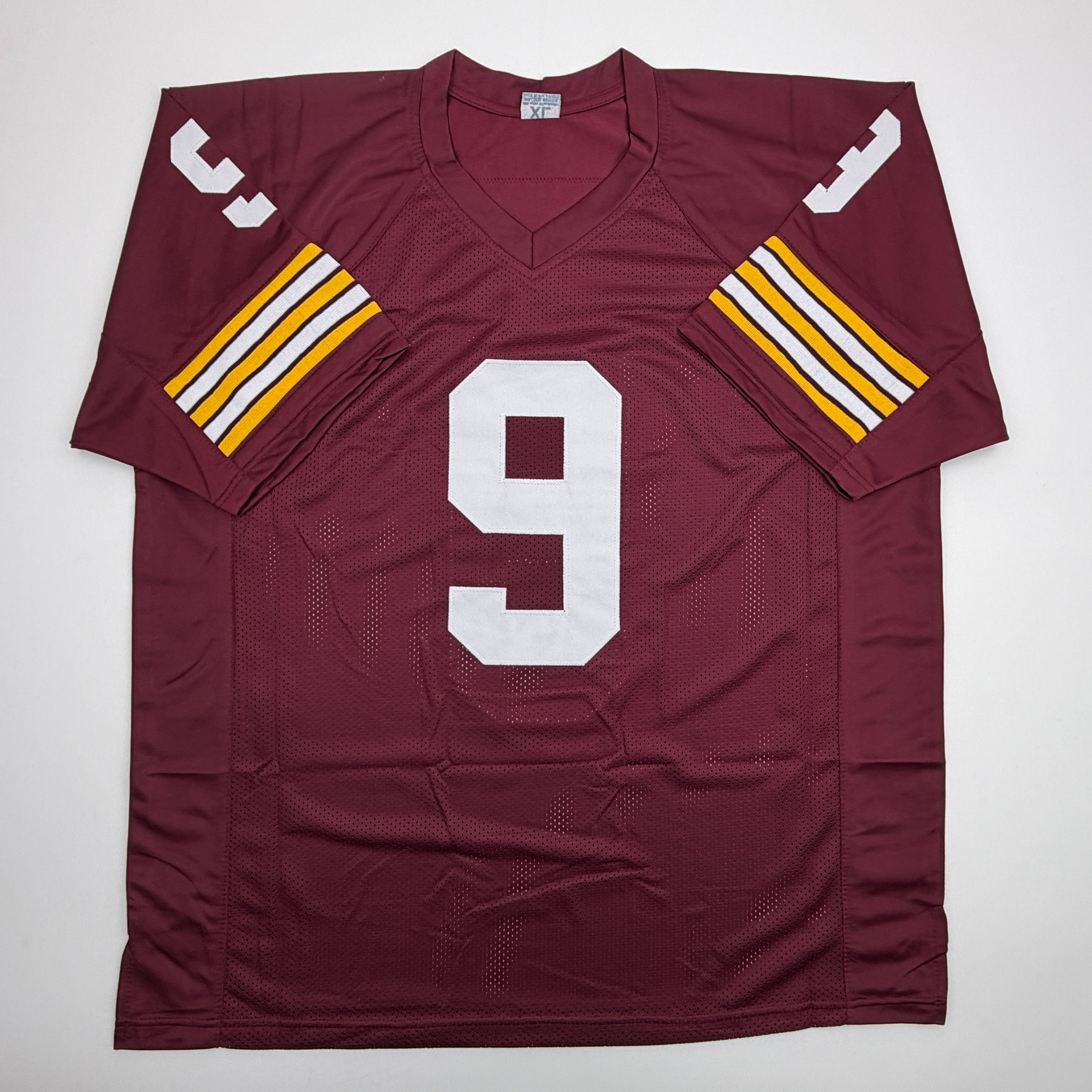 autographed-signed-sonny-jurgensen-hof-83-washington-burgundy-football-jersey-beckett-bas-coa