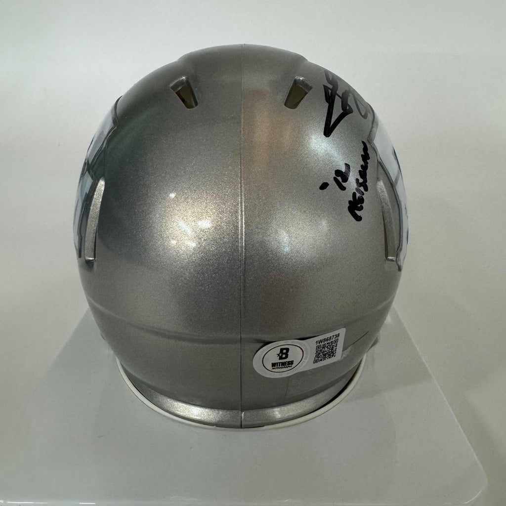 autographed-signed-johnny-manziel-12-heisman-texas-a-m-aggies-college-football-silver-flash-mini-helmet-beckett-bas-coa