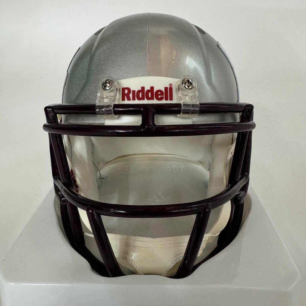 autographed-signed-johnny-manziel-12-heisman-texas-a-m-aggies-college-football-silver-flash-mini-helmet-beckett-bas-coa