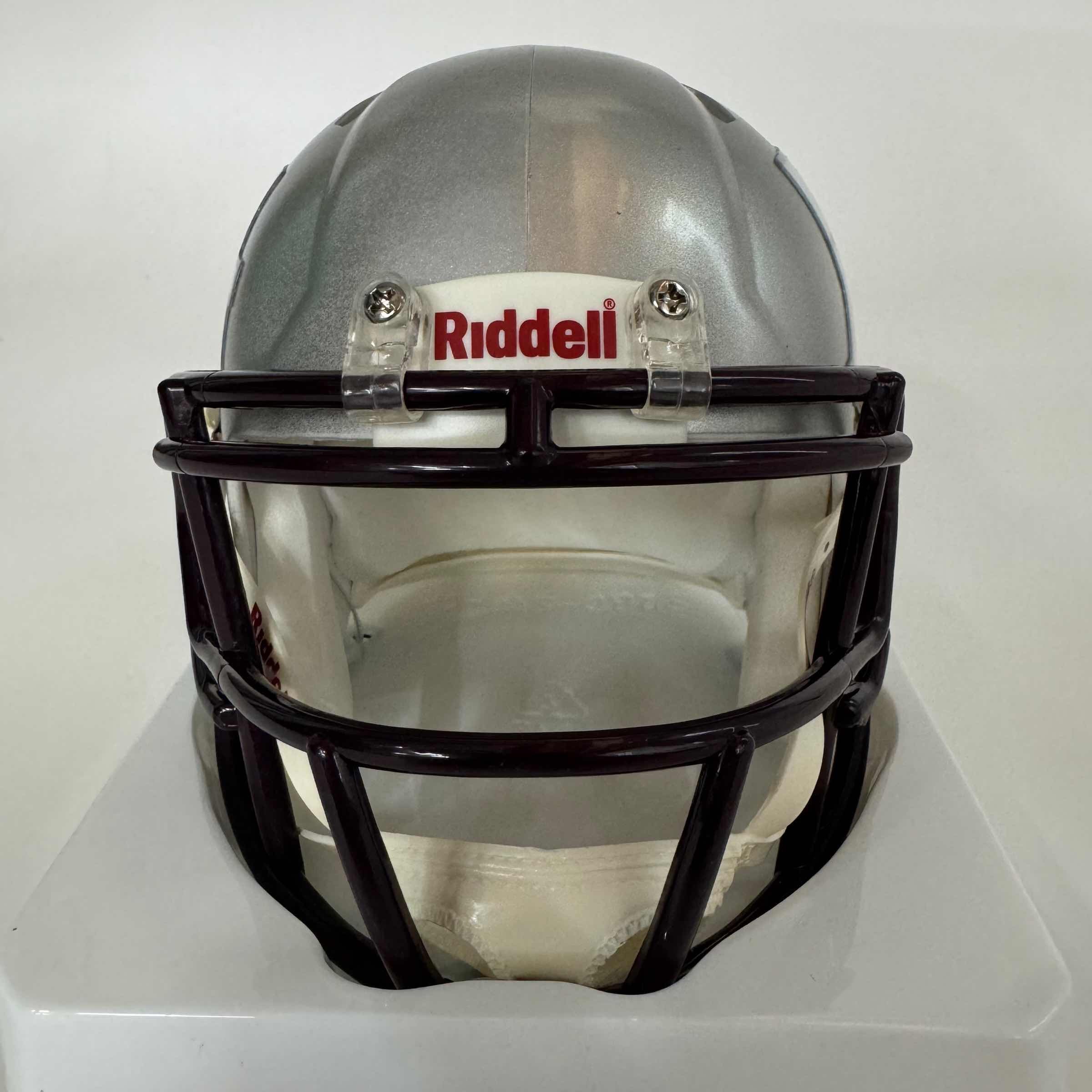 autographed-signed-johnny-manziel-12-heisman-texas-a-m-aggies-college-football-silver-flash-mini-helmet-beckett-bas-coa
