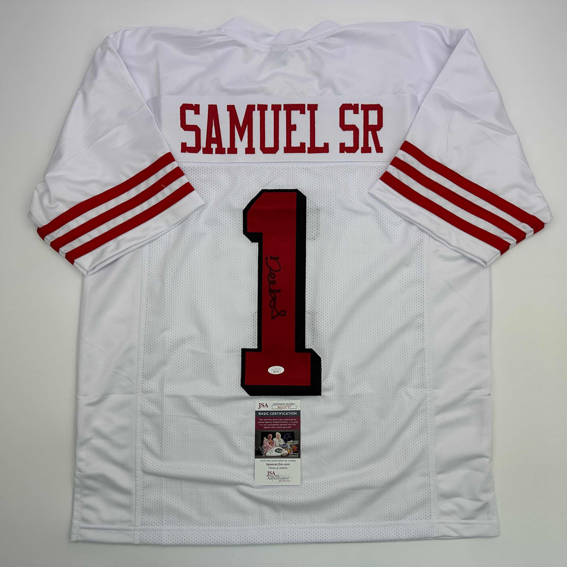 autographed-signed-deebo-samuel-sr-1-san-francisco-white-alternate-football-jersey-jsa-coa