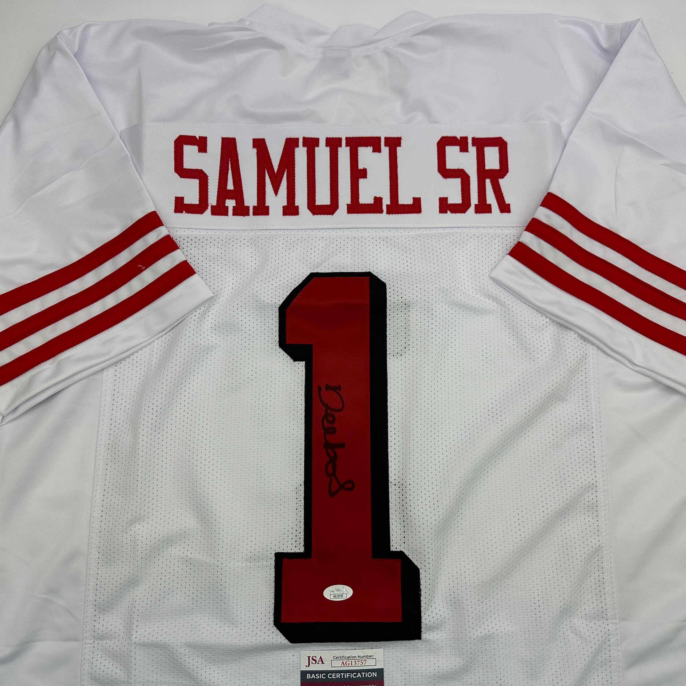 autographed-signed-deebo-samuel-sr-1-san-francisco-white-alternate-football-jersey-jsa-coa