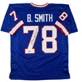 autographed-signed-bruce-smith-hof-09-buffalo-blue-football-jersey-beckett-bas-coa