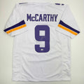 autographed-signed-j-j-jj-mccarthy-minnesota-white-football-jersey-beckett-bas-coa